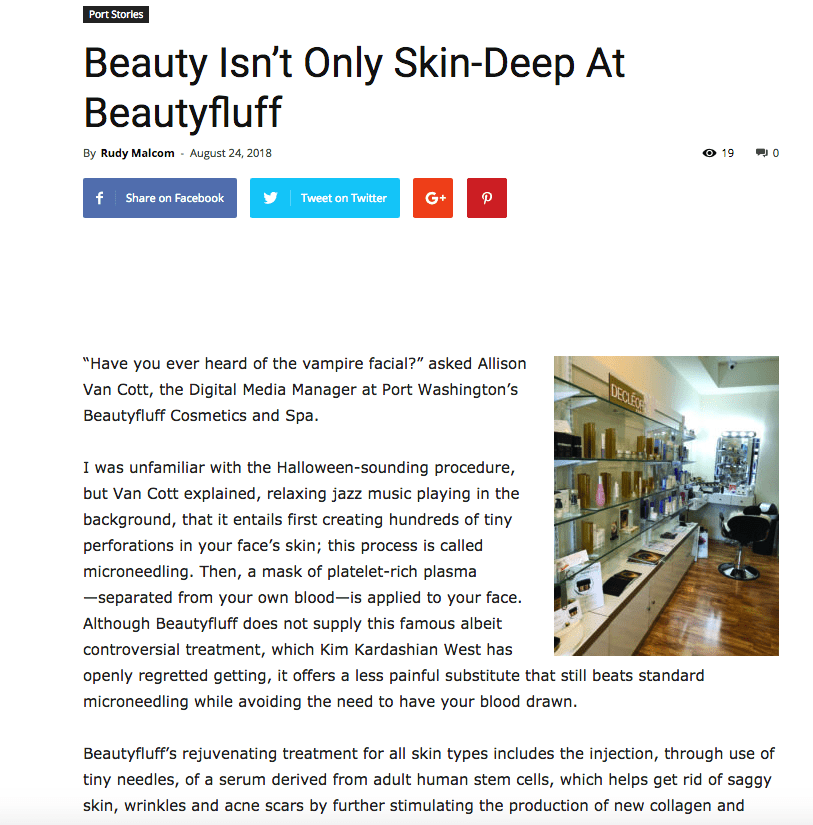 Did you know we were in the Port Washington News?? - BEAUTYFLUFF